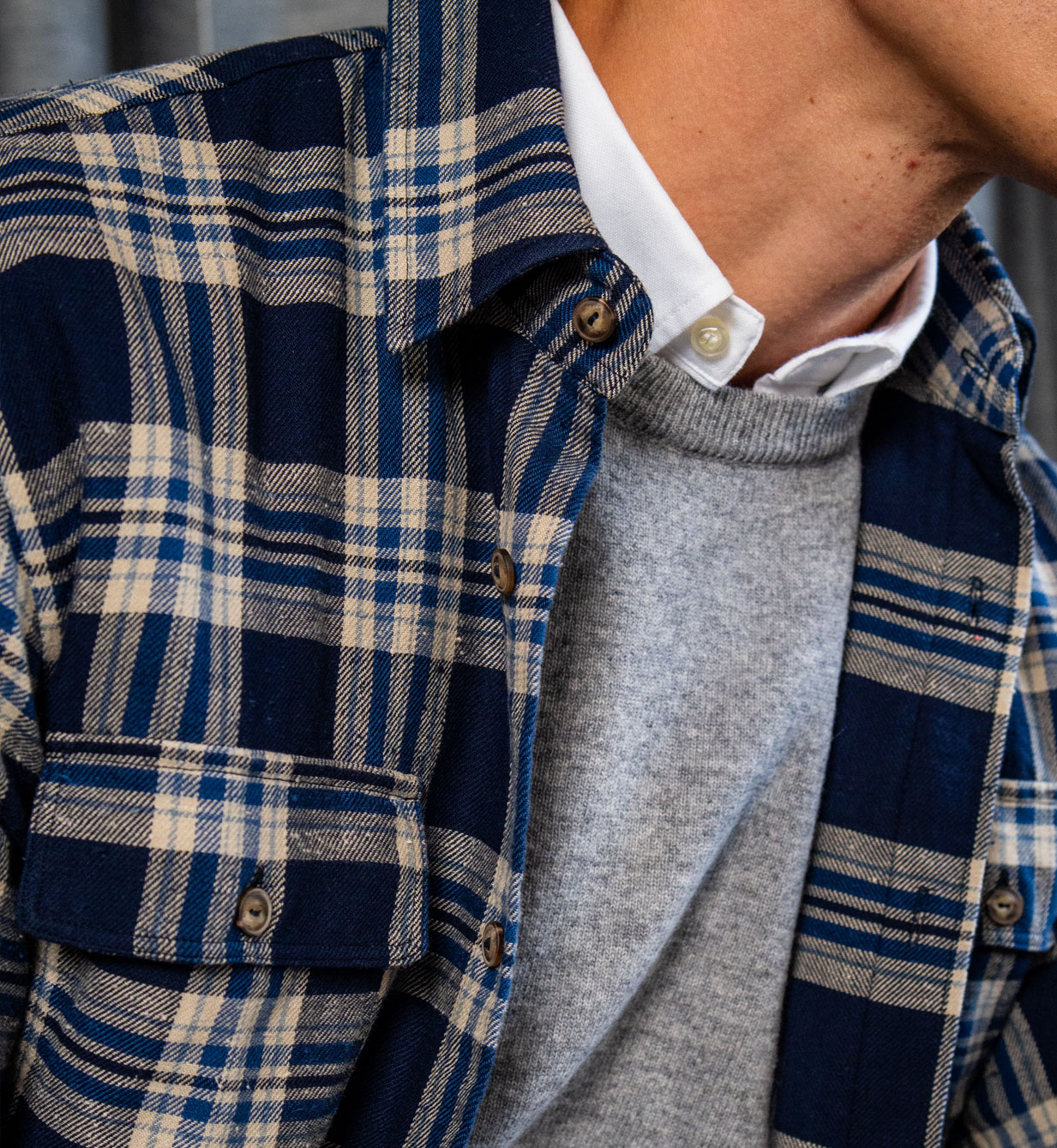 Tela blu best sale camicie