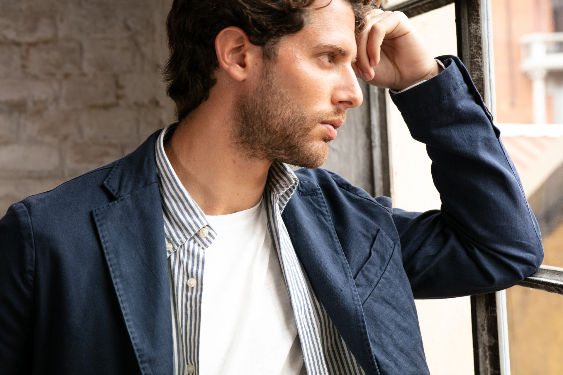 camicia oxford button-down telablu