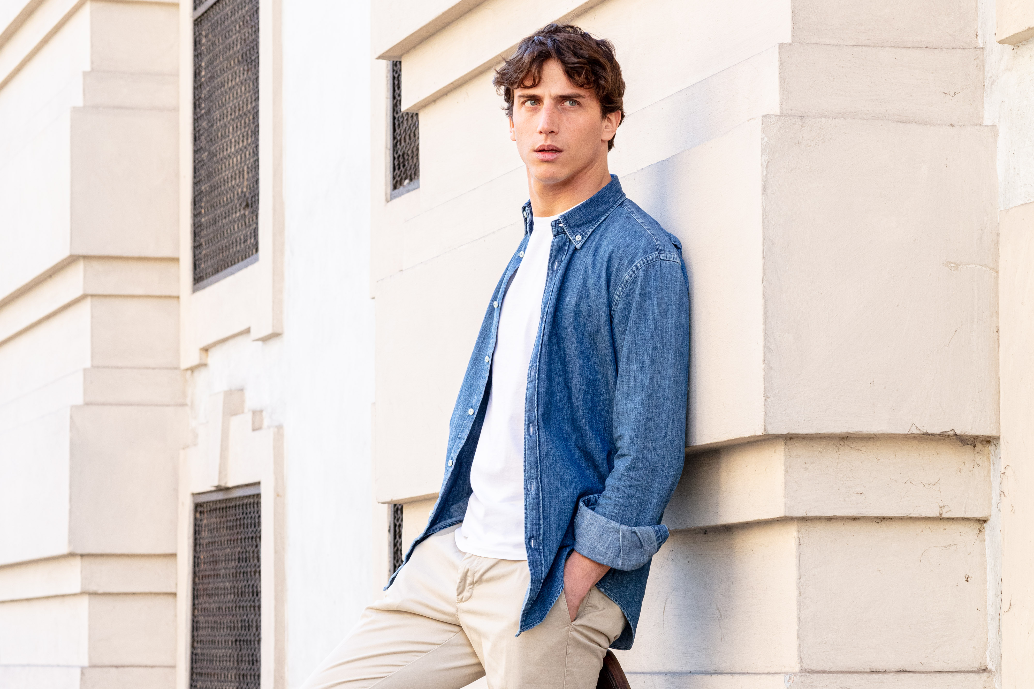 camicia jeans denim button down
