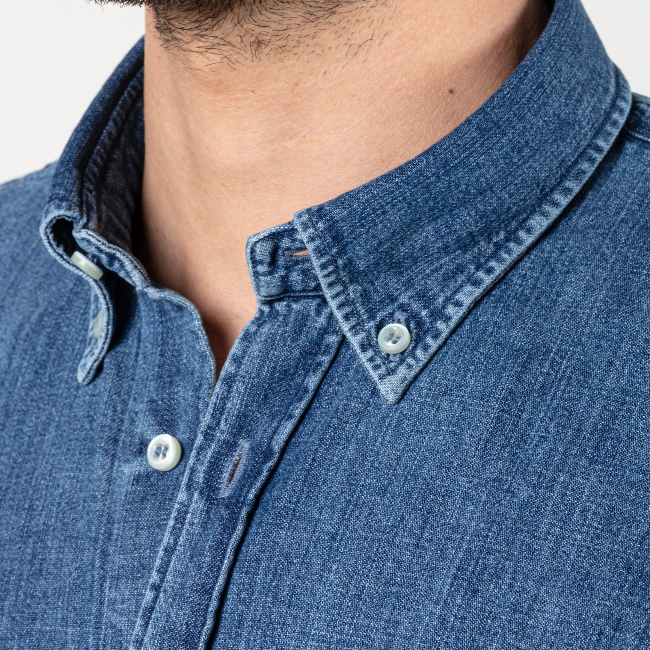 camicia jeans denim button down