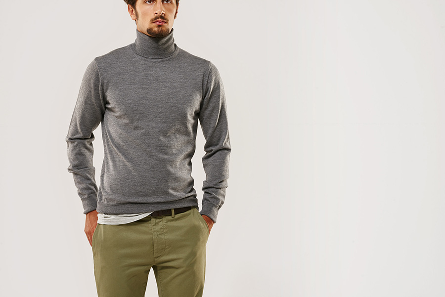 maglia dolcevita merino extrafine